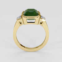 4.51 Ct. Bluish Green Sapphire Ring, 18K Yellow Gold 3
