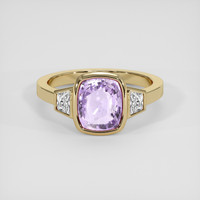 2.42 Ct. Purple Sapphire Ring, 18K Yellow Gold 1