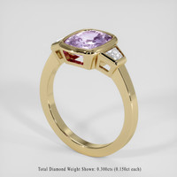 2.42 Ct. Purple Sapphire Ring, 18K Yellow Gold 2