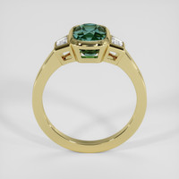 3.10 Ct. Bluish Green Sapphire Ring, 18K Yellow Gold 3