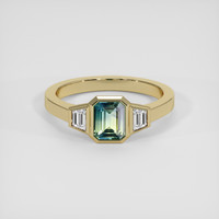 1.06 Ct. Bi Color Sapphire Ring, 18K Yellow Gold 1