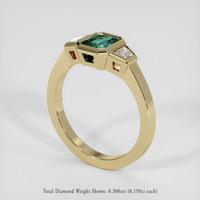 1.06 Ct. Bi Color Sapphire Ring, 18K Yellow Gold 2