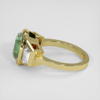 5.92 Ct. Green Sapphire Ring, 18K Yellow Gold 4