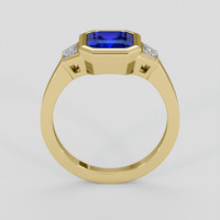 2.21 Ct. Blue Sapphire Ring, 18K Yellow Gold 3
