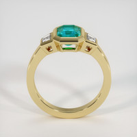 0.99 Ct. Emerald Ring, 18K Yellow Gold 3