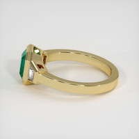 0.99 Ct. Emerald Ring, 18K Yellow Gold 4
