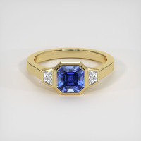 2.19 Ct. Blue Sapphire Ring, 18K Yellow Gold 1