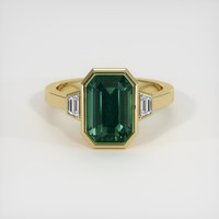 4.50 Ct. Green Sapphire Ring, 18K Yellow Gold 1