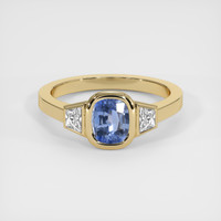 1.61 Ct. Blue Sapphire Ring, 18K Yellow Gold 1