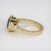3.19 Ct. Greenish Blue Sapphire Ring, 18K Yellow Gold 4