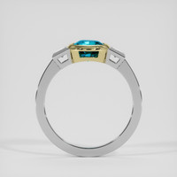 2.30 Ct. Greenish Blue Zircon Ring, 14K Yellow & White 3