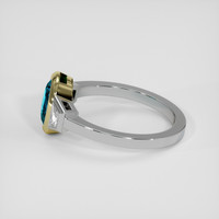 2.30 Ct. Greenish Blue Zircon Ring, 14K Yellow & White 4