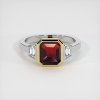 1.52 Ct. Red Garnet Ring, 14K Yellow & White 1