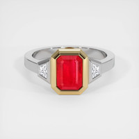 1.91 Ct. Ruby Ring, 14K Yellow & White 1