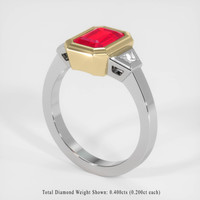 1.91 Ct. Ruby Ring, 14K Yellow & White 2