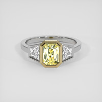 2.08 Ct. Yellow Sapphire Ring, 14K Yellow & White 1