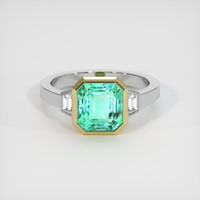 2.04 Ct. Emerald Ring, 18K Yellow & White 1