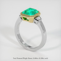2.04 Ct. Emerald Ring, 18K Yellow & White 2