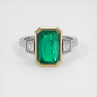 2.38 Ct. Emerald Ring, 18K Yellow & White 1