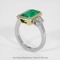 2.38 Ct. Emerald Ring, 18K Yellow & White 2
