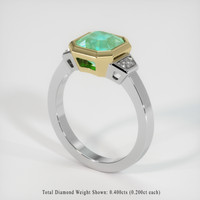 1.57 Ct. Emerald Ring, 18K Yellow & White 2