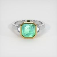 1.87 Ct. Emerald Ring, 18K Yellow & White 1