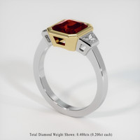 1.52 Ct. Red Garnet Ring, 18K Yellow & White 2