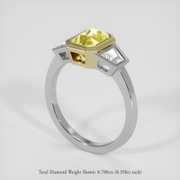 2.08 Ct. Yellow Sapphire Ring, 18K Yellow & White 2