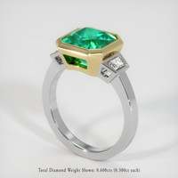 2.52 Ct. Emerald Ring, 18K Yellow & White 2