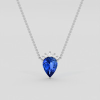 3.04 Ct. Blue Sapphire Necklace, Platinum 950 1