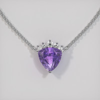 1.18 Ct. Purple Sapphire Necklace, Platinum 950 1