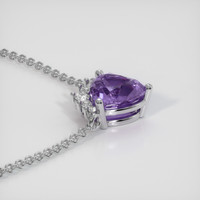 1.18 Ct. Sapphire Necklace, 14K White Gold 3