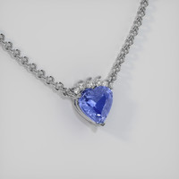 2.73 Ct. Blue Sapphire Necklace, 18K White Gold 2