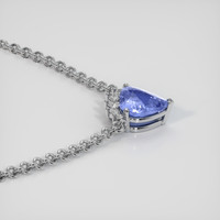 2.73 Ct. Blue Sapphire Necklace, 18K White Gold 3
