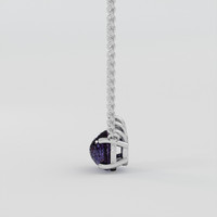 3.01 Ct. Bluish Purple Sapphire Necklace, 10K White Gold 3
