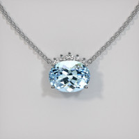 1.85 Ct. Gemstone Necklace, 14K White Gold 1