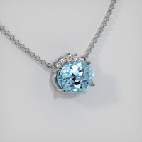 1.85 Ct. Gemstone Necklace, 14K White Gold 2