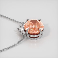28.85 Ct. Padparadscha Sapphire Necklace, 14K White Gold 3