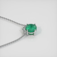 1.19 Ct. Emerald Necklace, 18K White Gold 3