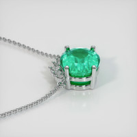 1.71 Ct. Emerald Necklace, 18K White Gold 3
