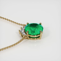2.91 Ct. Emerald  Necklace - 18K Yellow Gold