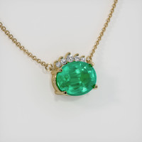 1.71 Ct. Emerald Necklace, 18K Yellow Gold 2