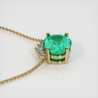 1.71 Ct. Emerald Necklace, 18K Yellow Gold 3
