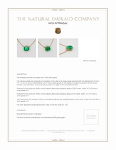 Emerald Necklace 2.34 Ct. 18K Yellow Gold Appraisal