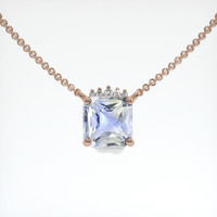 1.47 Ct. Sapphire Necklace, 14K Rose Gold 1