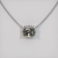 0.64 Ct. Sapphire Necklace, 14K White Gold 1