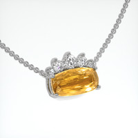 3.69 Ct. Gemstone Necklace, 14K White Gold 2