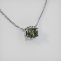 0.64 Ct. Sapphire Necklace, 18K White Gold 2