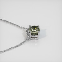0.64 Ct. Sapphire Necklace, 18K White Gold 3