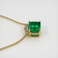 0.92 Ct. Emerald  Necklace - 18K Yellow Gold